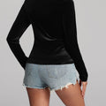 Ruby Wrap Velvet Top