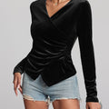 Ruby Wrap Velvet Top