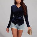 Ruby Wrap Velvet Top