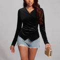 Ruby Wrap Velvet Top