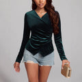 Ruby Wrap Velvet Top