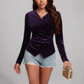 Ruby Wrap Velvet Top