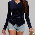 Ruby Wrap Velvet Top