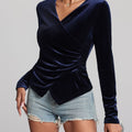 Ruby Wrap Velvet Top