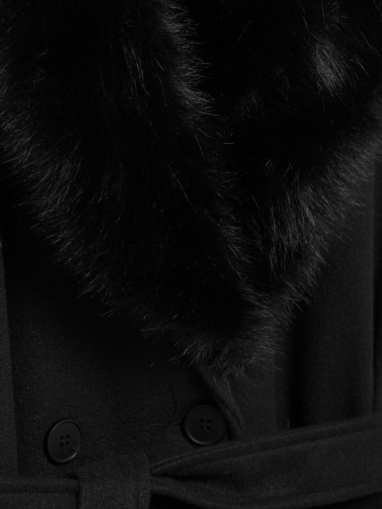 Cream Fur Collar Coat