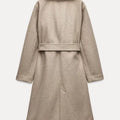 Cream Fur Collar Coat