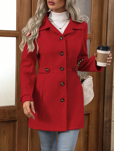 Caramel Chic Wrap Coat