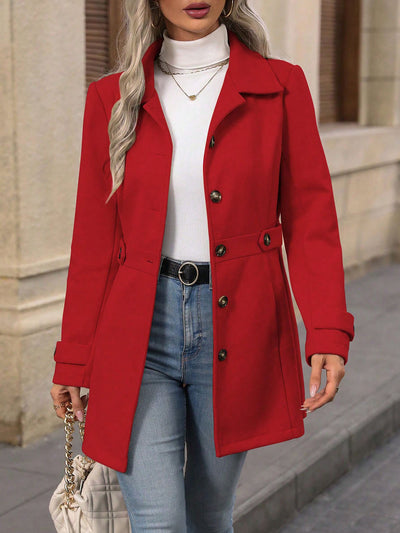 Caramel Chic Wrap Coat