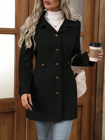 Caramel Chic Wrap Coat