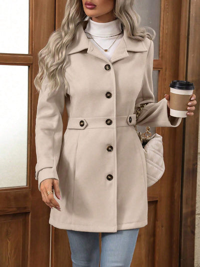 Caramel Chic Wrap Coat