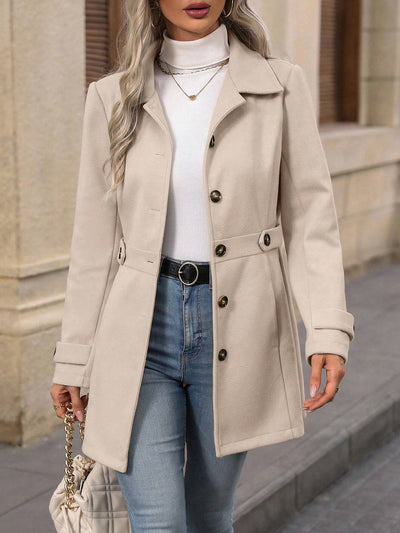Caramel Chic Wrap Coat