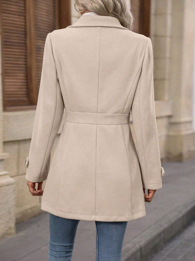 Caramel Chic Wrap Coat