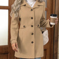 Caramel Chic Wrap Coat