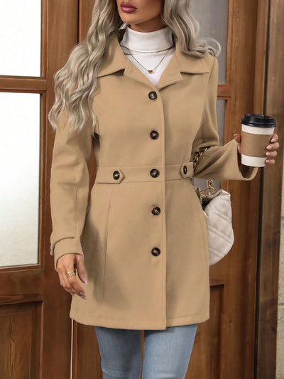 Caramel Chic Wrap Coat