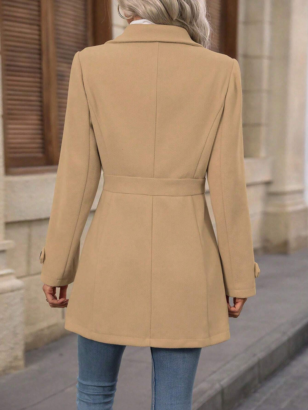 Caramel Chic Wrap Coat