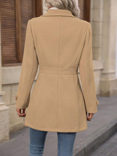 Caramel Chic Wrap Coat