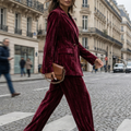 Olive Velvet Suit