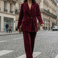 Olive Velvet Suit