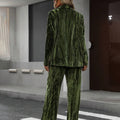 Olive Velvet Suit