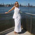 White Horizon Linen Set
