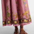 Rosewood Reverie Linen Dress
