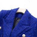 Royal Azure Tweed Blazer