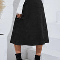 Corduroy Button Skirt