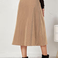 Corduroy Button Skirt