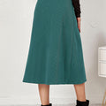 Corduroy Button Skirt