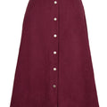Corduroy Button Skirt