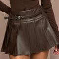Mocha Muse Pleated Skirt