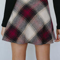 Crimson Check Skirt