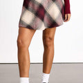 Crimson Check Skirt