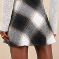 Crimson Check Skirt