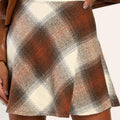 Crimson Check Skirt