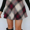 Crimson Check Skirt