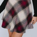 Crimson Check Skirt