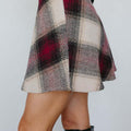 Crimson Check Skirt