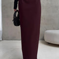 Bordeaux Column Skirt