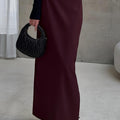 Bordeaux Column Skirt
