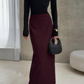 Bordeaux Column Skirt