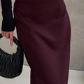 Bordeaux Column Skirt