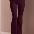 Crystal Buckle Flare Pants