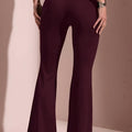 Crystal Buckle Flare Pants