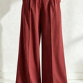 Satin Wide Leg Trousers
