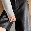Leather Bermuda Shorts