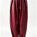 Wine Leather Pants