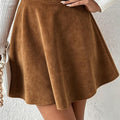 Camel Suede Skirt