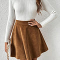 Camel Suede Skirt
