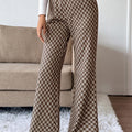 Check Flare Pants